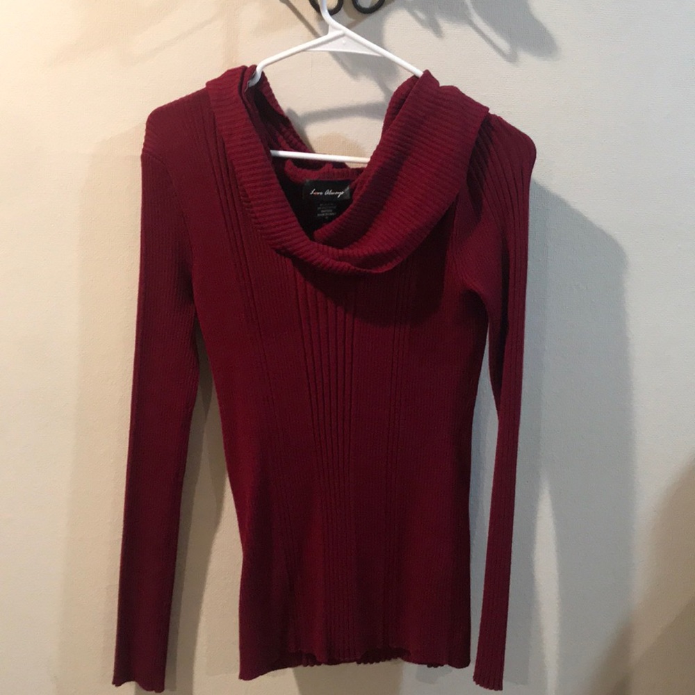 Maroon Cowl neck